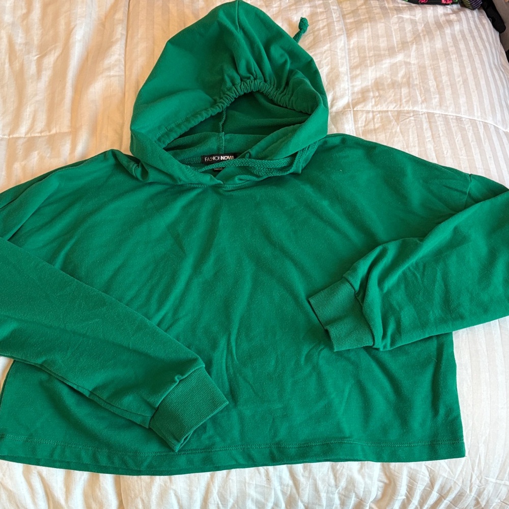 Fashion Nova Emerald Green Hoodie